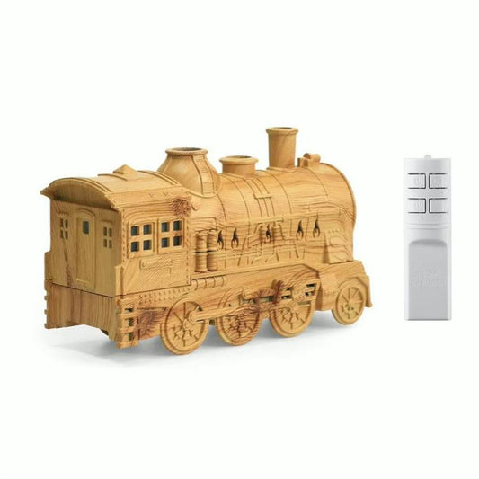Vintage Railway Humidifier 300ml Jellyfish Mist Aroma Diffuser 4 LED Light Modes Remote Timer Christmas Birthday Creative Gift, US Plug, UK Plug, EU Plug, AU Plug