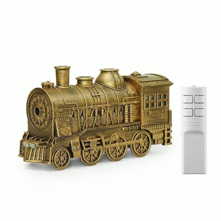 Vintage Railway Humidifier 300ml Jellyfish Mist Aroma Diffuser 4 LED Light Modes Remote Timer Christmas Birthday Creative Gift, US Plug, UK Plug, EU Plug, AU Plug