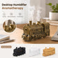 Vintage Railway Humidifier 300ml Jellyfish Mist Aroma Diffuser 4 LED Light Modes Remote Timer Christmas Birthday Creative Gift, US Plug, UK Plug, EU Plug, AU Plug