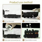 Vintage Railway Humidifier 300ml Jellyfish Mist Aroma Diffuser 4 LED Light Modes Remote Timer Christmas Birthday Creative Gift, US Plug, UK Plug, EU Plug, AU Plug