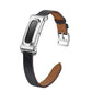 Metal Case Integrated Slim Genuine Leather Watch Band, For Google Fitbit Air