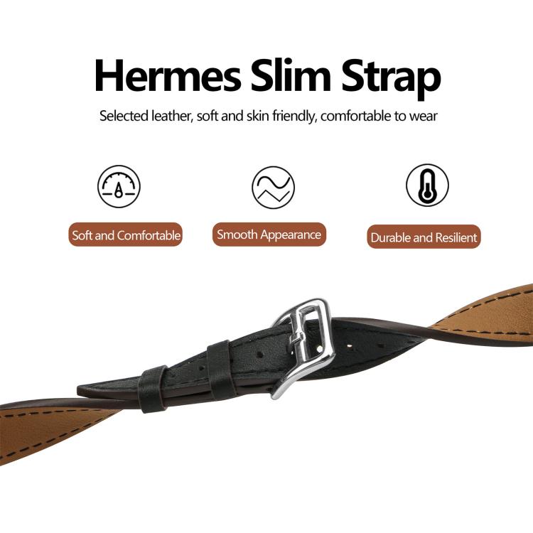 Metal Case Integrated Slim Genuine Leather Watch Band, For Google Fitbit Air