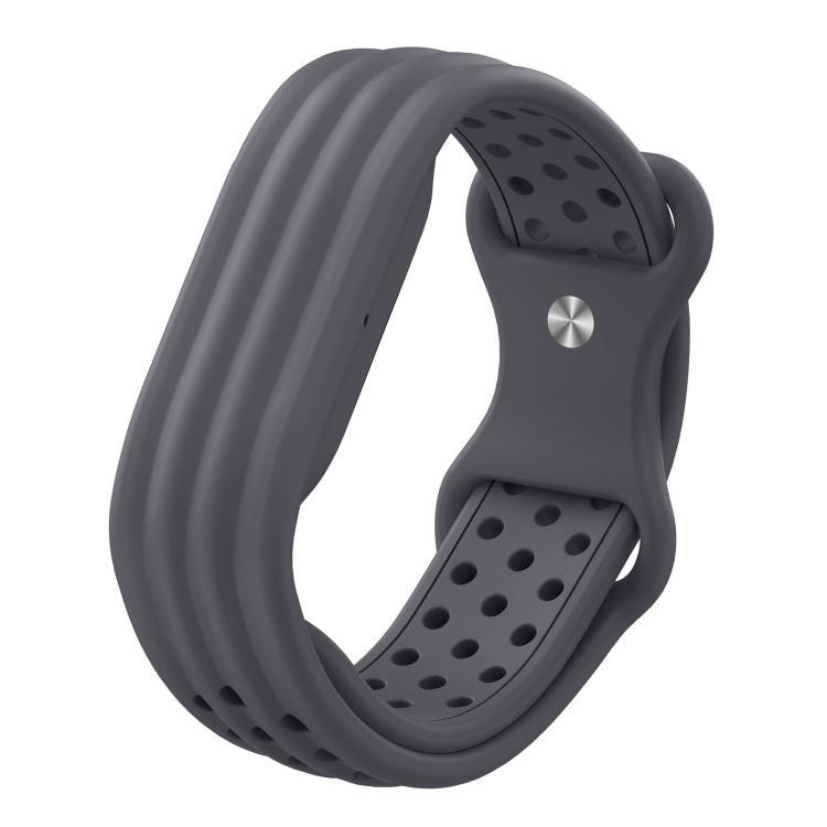 Butterfly Buckle Perforated Solid Color Silicone Watch Band, For Google Fitbit Air