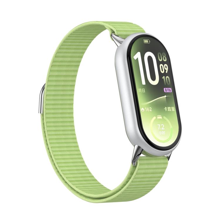 Metal Tail Nylon Hook and Loop Fastener Watch Band, For Xiaomi Smart Band 11 / 10 / 9 / 8