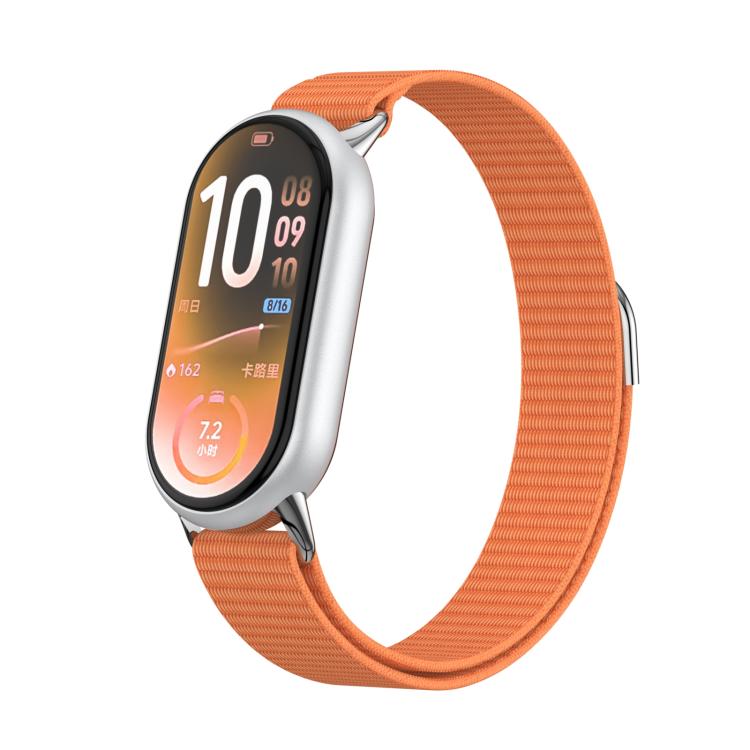Metal Tail Nylon Hook and Loop Fastener Watch Band, For Xiaomi Smart Band 11 / 10 / 9 / 8