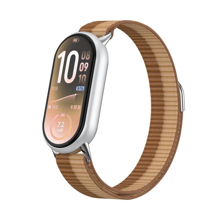 Metal Tail Nylon Hook and Loop Fastener Watch Band, For Xiaomi Smart Band 11 / 10 / 9 / 8