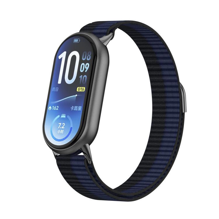 Metal Tail Nylon Hook and Loop Fastener Watch Band, For Xiaomi Smart Band 11 / 10 / 9 / 8