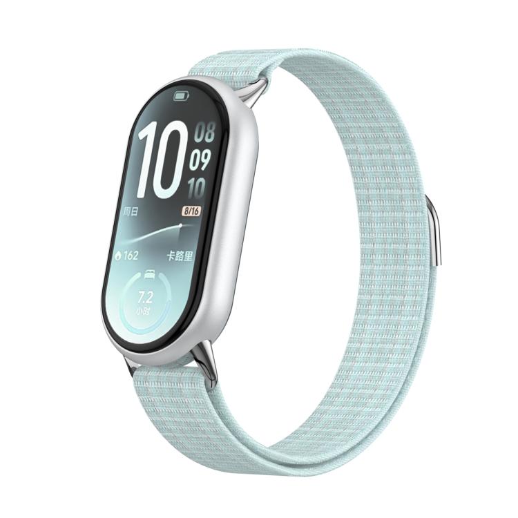 Metal Tail Nylon Hook and Loop Fastener Watch Band, For Xiaomi Smart Band 11 / 10 / 9 / 8