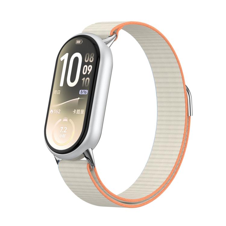 Metal Tail Nylon Hook and Loop Fastener Watch Band, For Xiaomi Smart Band 11 / 10 / 9 / 8