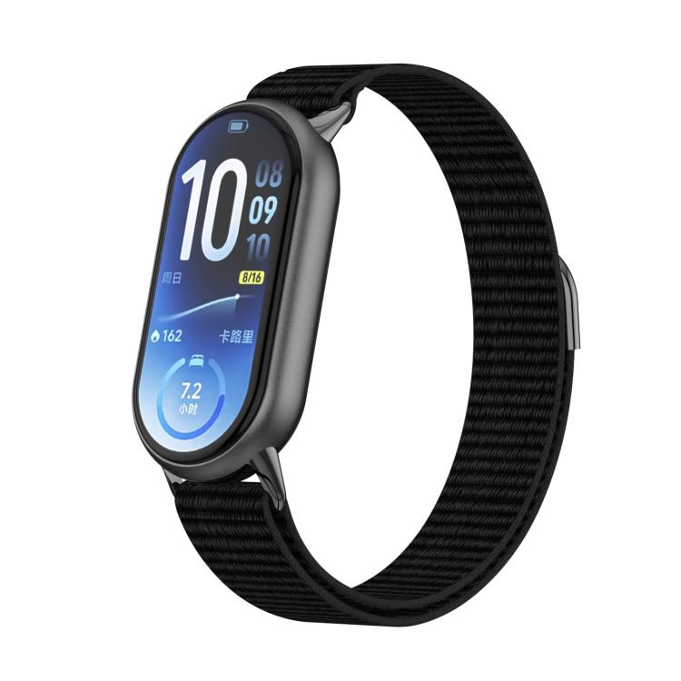 Metal Tail Nylon Hook and Loop Fastener Watch Band, For Xiaomi Smart Band 11 / 10 / 9 / 8