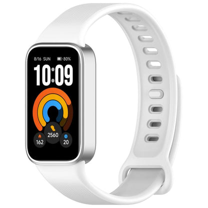 Vertical Stripe Reverse Buckle Solid Color Silicone Watch Band, For Xiaomi Smart Band 11 Active