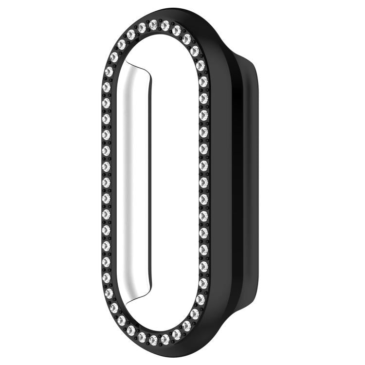 Single Row Diamond Half Coverage Hollow PC Watch Case, For Xiaomi Smart Band 11 / 11 NFC