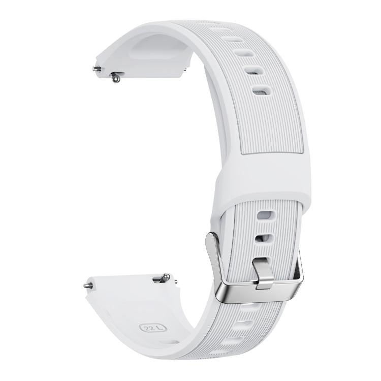 Hidden Tail Design Vertical Stripe Silicone Watch Band, 22mm