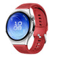 Hidden Tail Design Vertical Stripe Silicone Watch Band, 22mm