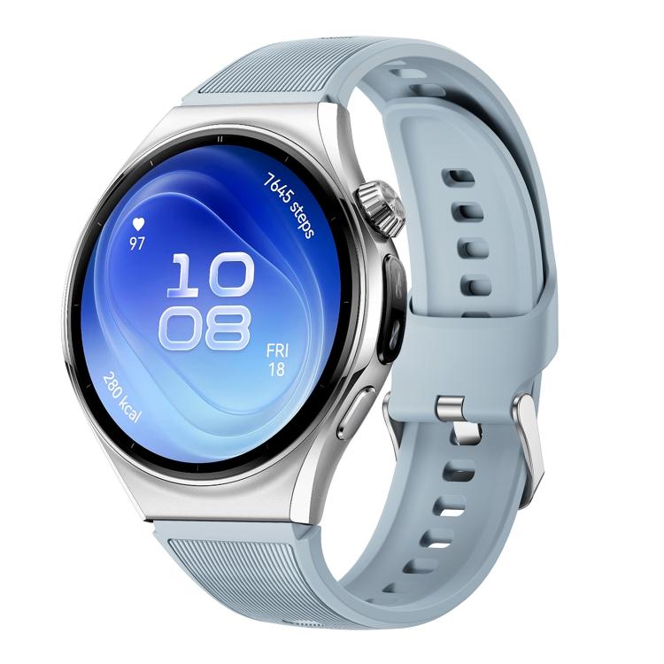 Hidden Tail Design Vertical Stripe Silicone Watch Band, 22mm