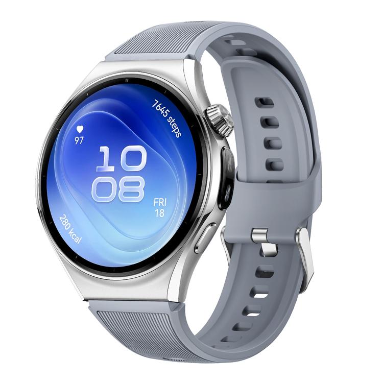 Hidden Tail Design Vertical Stripe Silicone Watch Band, 22mm