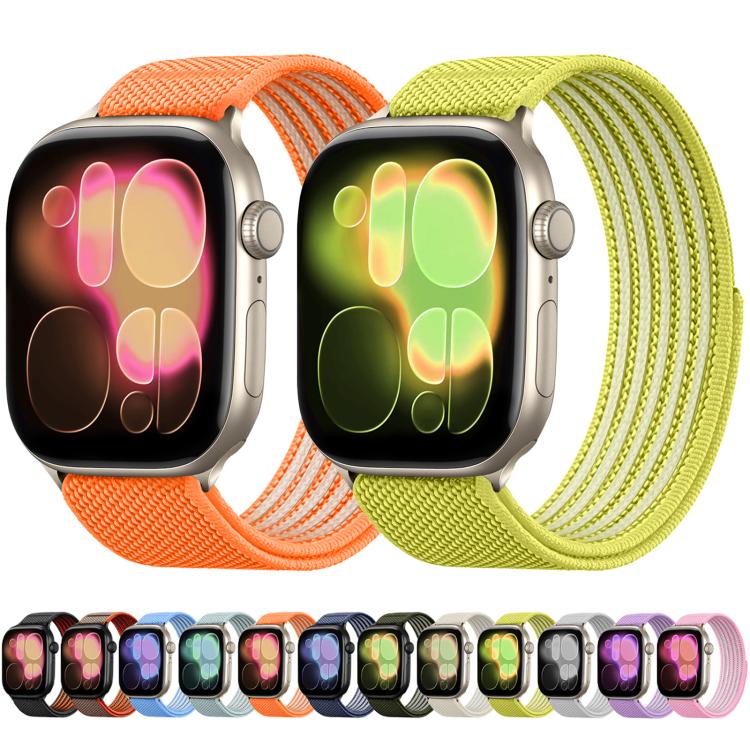 Airy Mixed Nylon Loop Metal Connector Watch Band, For Apple Watch 46mm / 49mm / 45mm / 44mm, For Apple Watch 42mm / 41mm / 40mm / 38mm