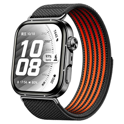 Airy Mixed Nylon Loop Metal Connector Watch Band, For Huawei Watch Fit 5 Pro / Fit 5 / Fit 4
