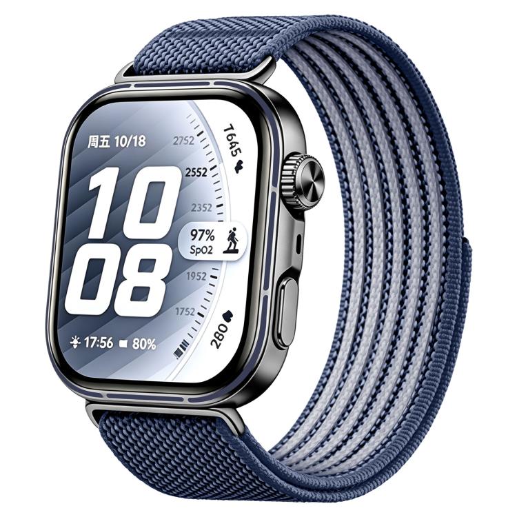 Airy Mixed Nylon Loop Metal Connector Watch Band, For Huawei Watch Fit 5 Pro / Fit 5 / Fit 4