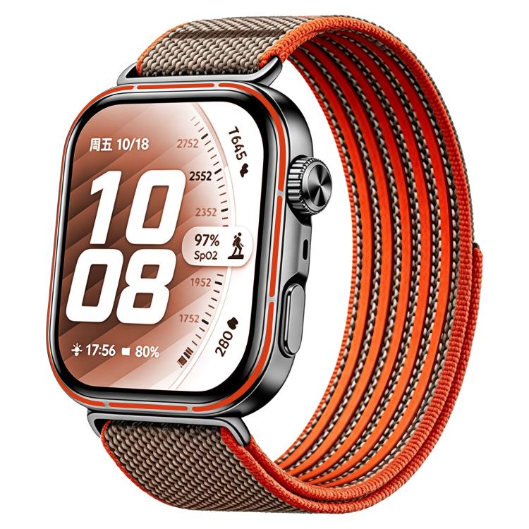 Airy Mixed Nylon Loop Metal Connector Watch Band, For Huawei Watch Fit 5 Pro / Fit 5 / Fit 4