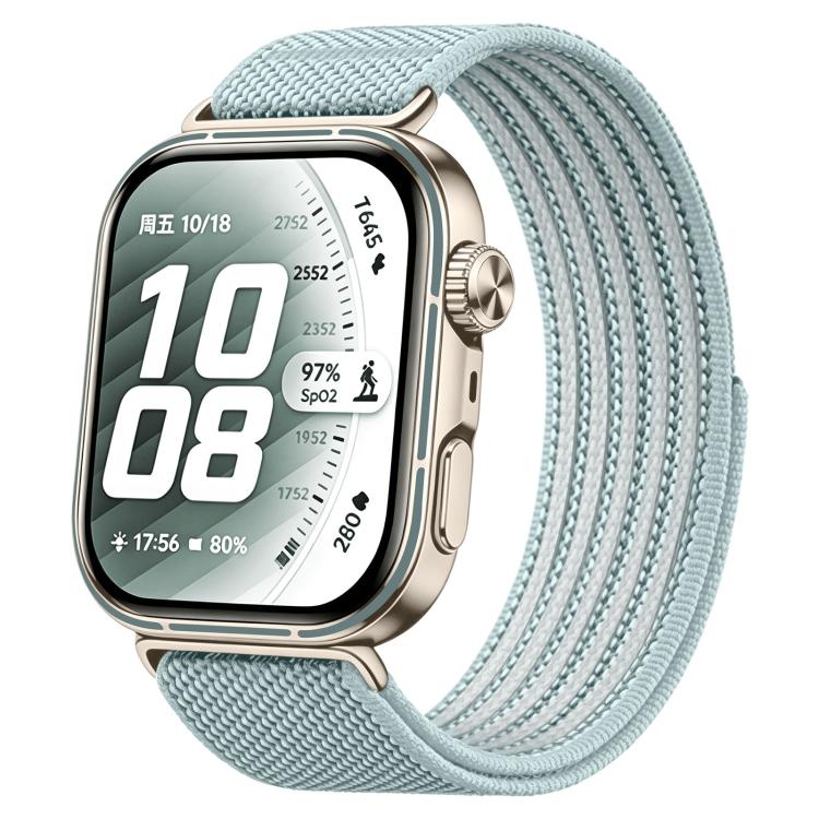 Airy Mixed Nylon Loop Metal Connector Watch Band, For Huawei Watch Fit 5 Pro / Fit 5 / Fit 4