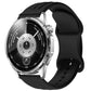 Wave-Textured Butterfly Clasp Solid Color Silicone Watch Band, 22mm, 20mm, 18mm