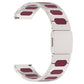 Magnetic Style Alloy Hybrid Silicone Watch Band, 22mm