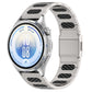 Magnetic Style Alloy Hybrid Silicone Watch Band, 22mm