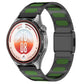 Magnetic Style Alloy Hybrid Silicone Watch Band, 22mm