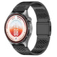 Magnetic Style Alloy Hybrid Silicone Watch Band, 22mm