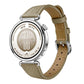 Slim Lychee-Textured Genuine Leather Watch Band, 18mm