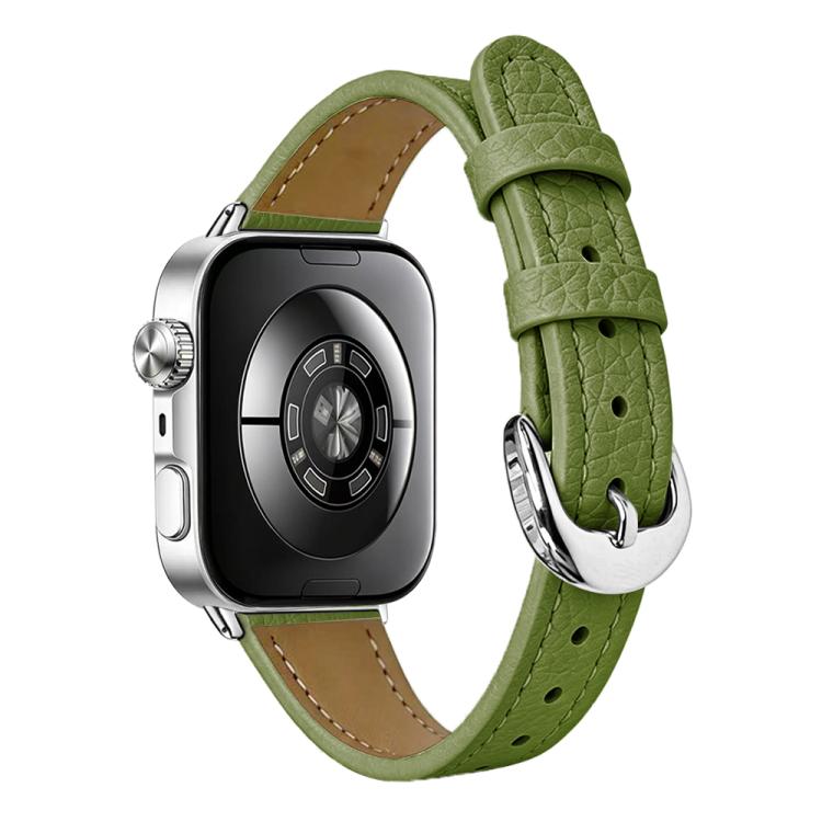 Slim Lychee-Textured Genuine Leather Watch Band, For Huawei Watch Fit 5 Pro / Fit 5 / Fit 4