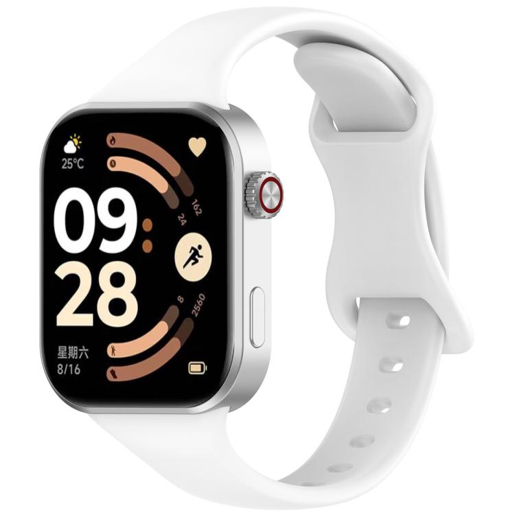 Slim Butterfly Buckle Solid Color Silicone Watch Band, For Xiaomi Band 10 Pro / Redmi Watch 6 / 5