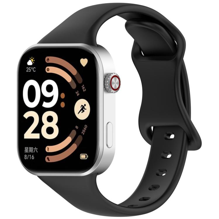 Slim Butterfly Buckle Solid Color Silicone Watch Band, For Xiaomi Band 10 Pro / Redmi Watch 6 / 5