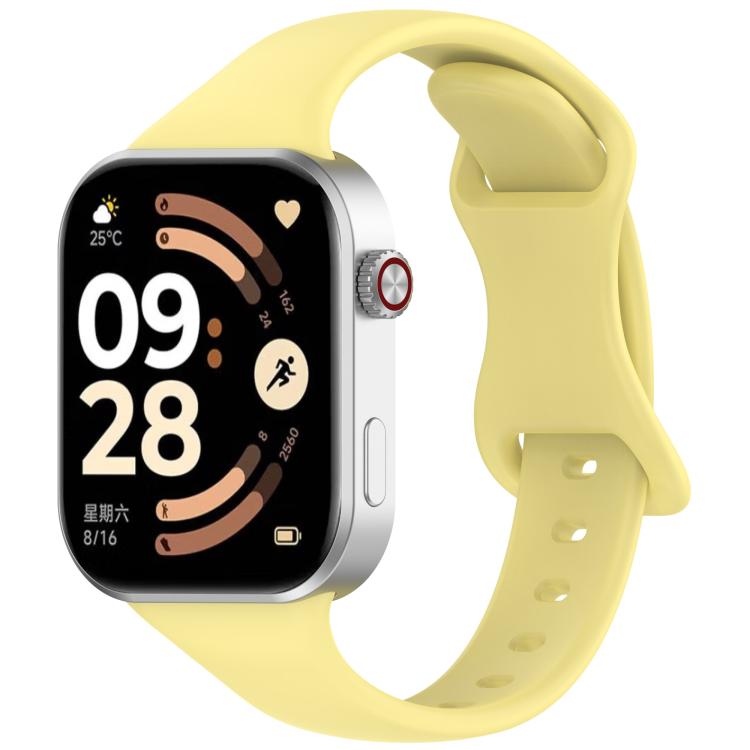 Slim Butterfly Buckle Solid Color Silicone Watch Band, For Xiaomi Band 10 Pro / Redmi Watch 6 / 5
