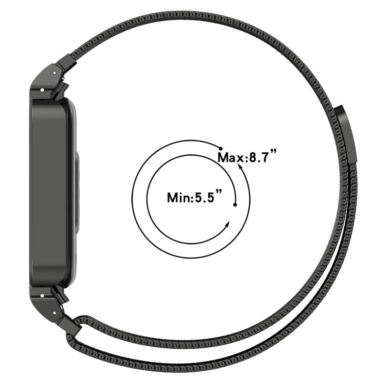 Metal Frame Integrated Milan Magnetic Metal Watch Band, For Xiaomi Smart Band 11 Active
