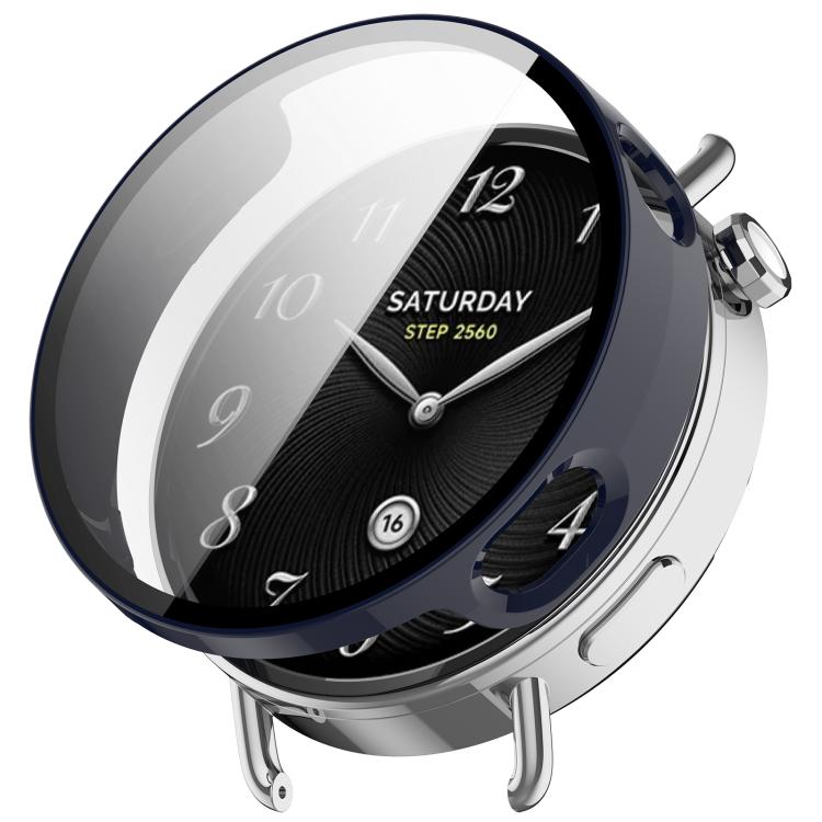 Tempered Film Integrated PC Watch Protective Case, For Xiaomi Watch S5 41mm Ceramic White