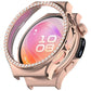 Single Row Diamond Half Coverage Hollow PC Watch Protective Case, For Huawei Watch 6 Pro 46mm, For Huawei Watch 6 Pro 43mm