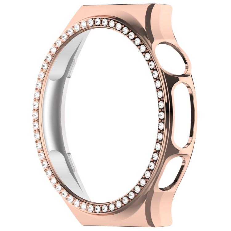 Single Row Diamond Half Coverage Hollow PC Watch Protective Case, For Huawei Watch 6 Pro 46mm, For Huawei Watch 6 Pro 43mm