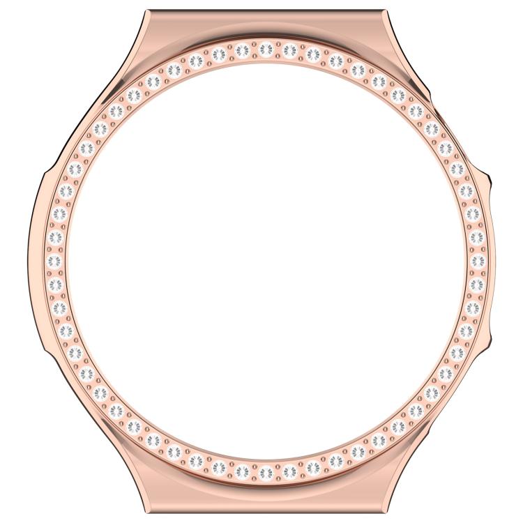 Single Row Diamond Half Coverage Hollow PC Watch Protective Case, For Huawei Watch 6 Pro 46mm, For Huawei Watch 6 Pro 43mm