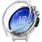 Single Row Diamond Half Coverage Hollow PC Watch Protective Case, For Huawei Watch 6 Pro 46mm, For Huawei Watch 6 Pro 43mm
