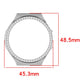 Single Row Diamond Half Coverage Hollow PC Watch Protective Case, For Huawei Watch 6 Pro 46mm, For Huawei Watch 6 Pro 43mm