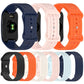 Spring Bar Design Striped Butterfly Clasp Silicone Watch Band, For Garmin CIRQA Smart Band