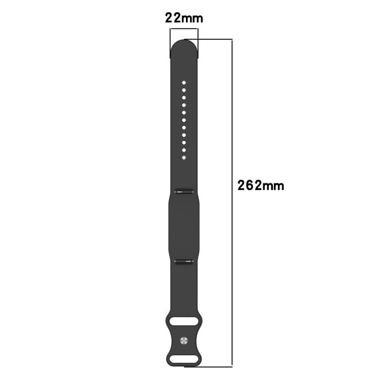 Spring Bar Design Striped Butterfly Clasp Silicone Watch Band, For Garmin CIRQA Smart Band
