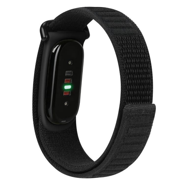Wavy Two-Tone Nylon Hook and Loop Fastener Watch Band, For Google Fitbit Air
