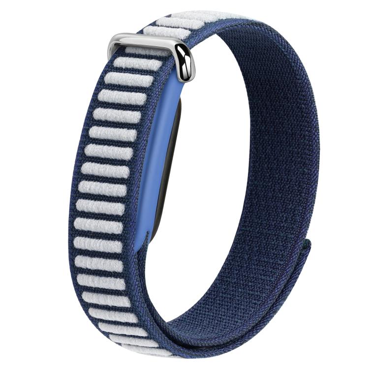 Wavy Two-Tone Nylon Hook and Loop Fastener Watch Band, For Google Fitbit Air