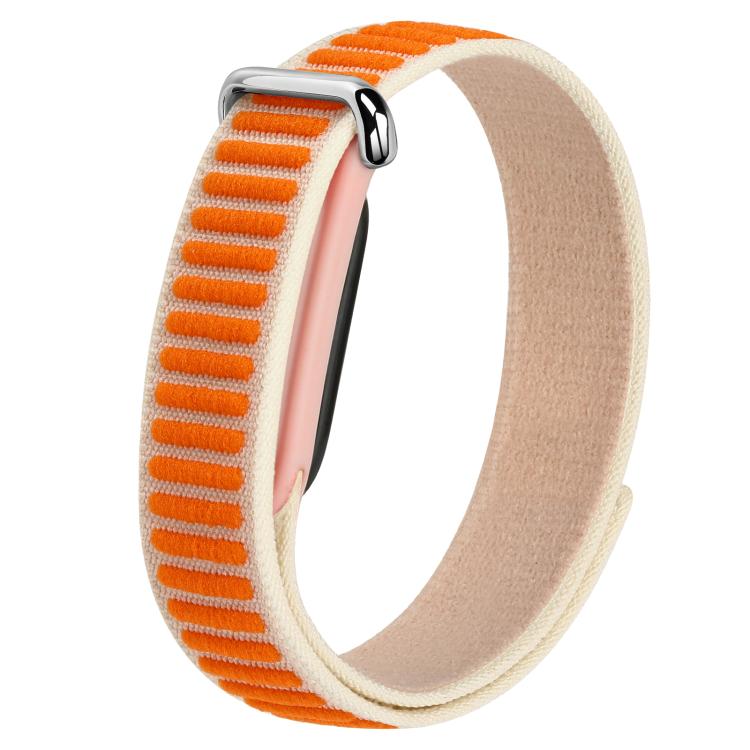 Wavy Two-Tone Nylon Hook and Loop Fastener Watch Band, For Google Fitbit Air