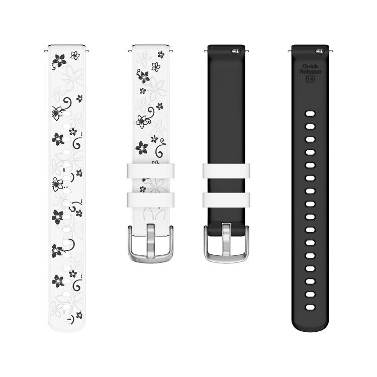 Two-Tone Embossed Silicone Watch Band, For Garmin Lily 2