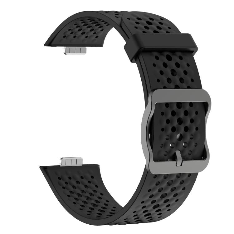 Honeycomb Mesh Pin Buckle Solid Color Silicone Watch Band, For Huawei Watch Fit 5 Pro / Fit 5 / Fit 4
