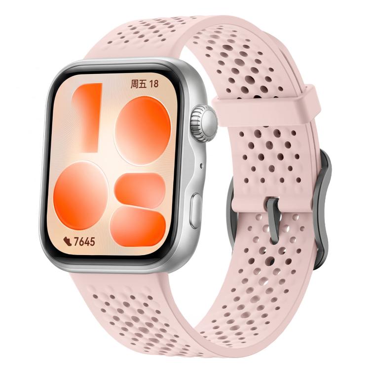 Honeycomb Mesh Pin Buckle Solid Color Silicone Watch Band, For Huawei Watch Fit 5 Pro / Fit 5 / Fit 4
